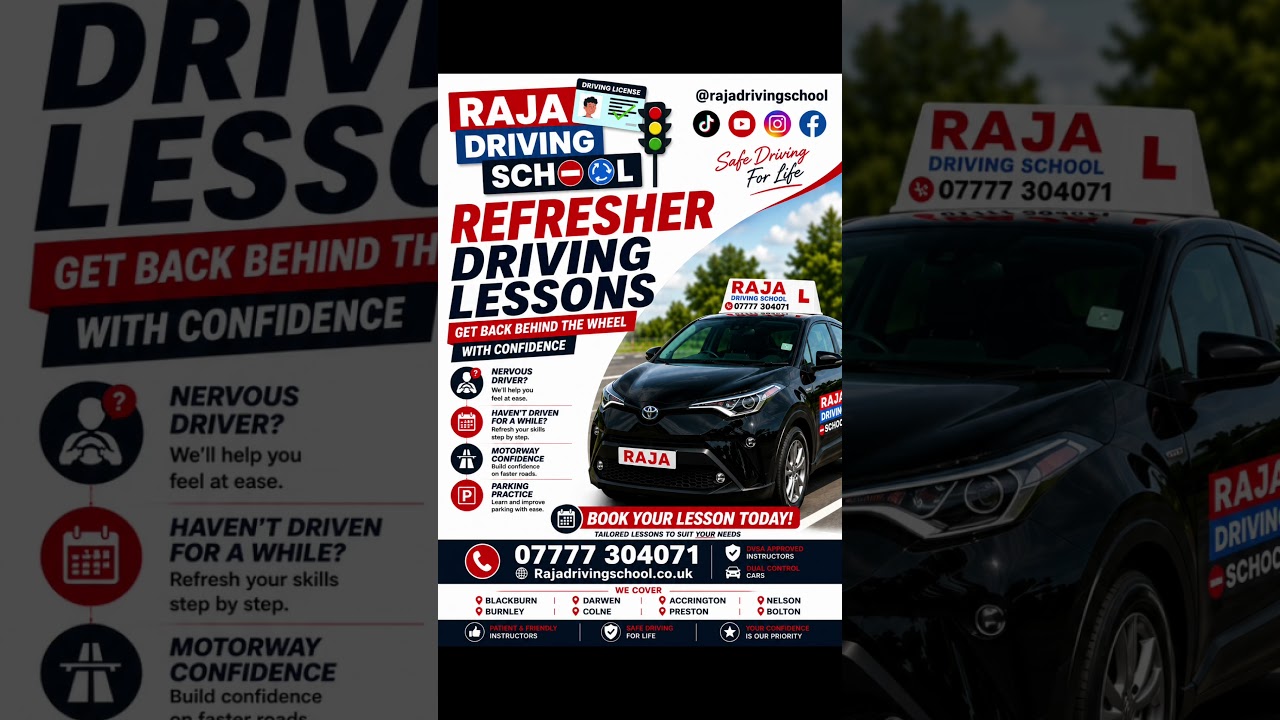 Refresher Driving lessons I Automatic & Manual Driving lessons I Blackburn I Darwen I Accrington