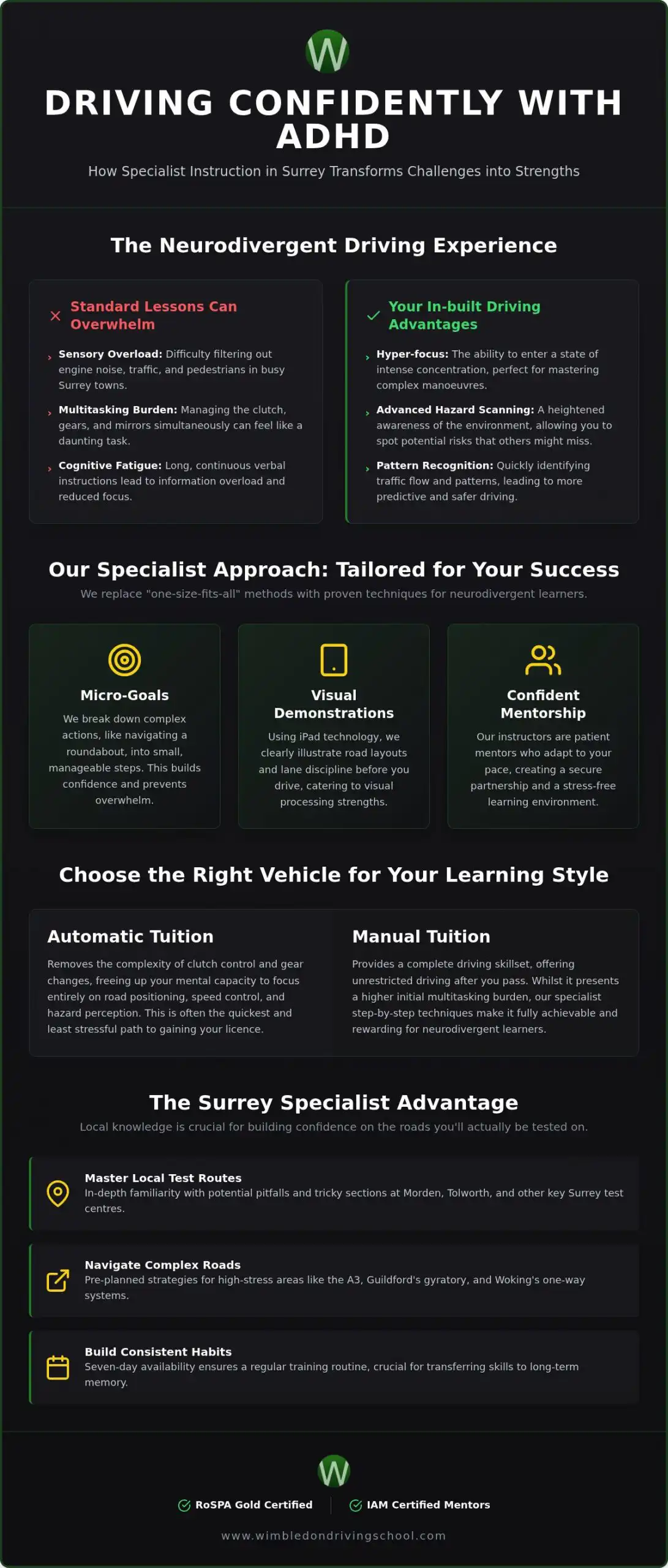 ADHD Friendly Driving Instructors in Surrey: Specialist Tuition for Success