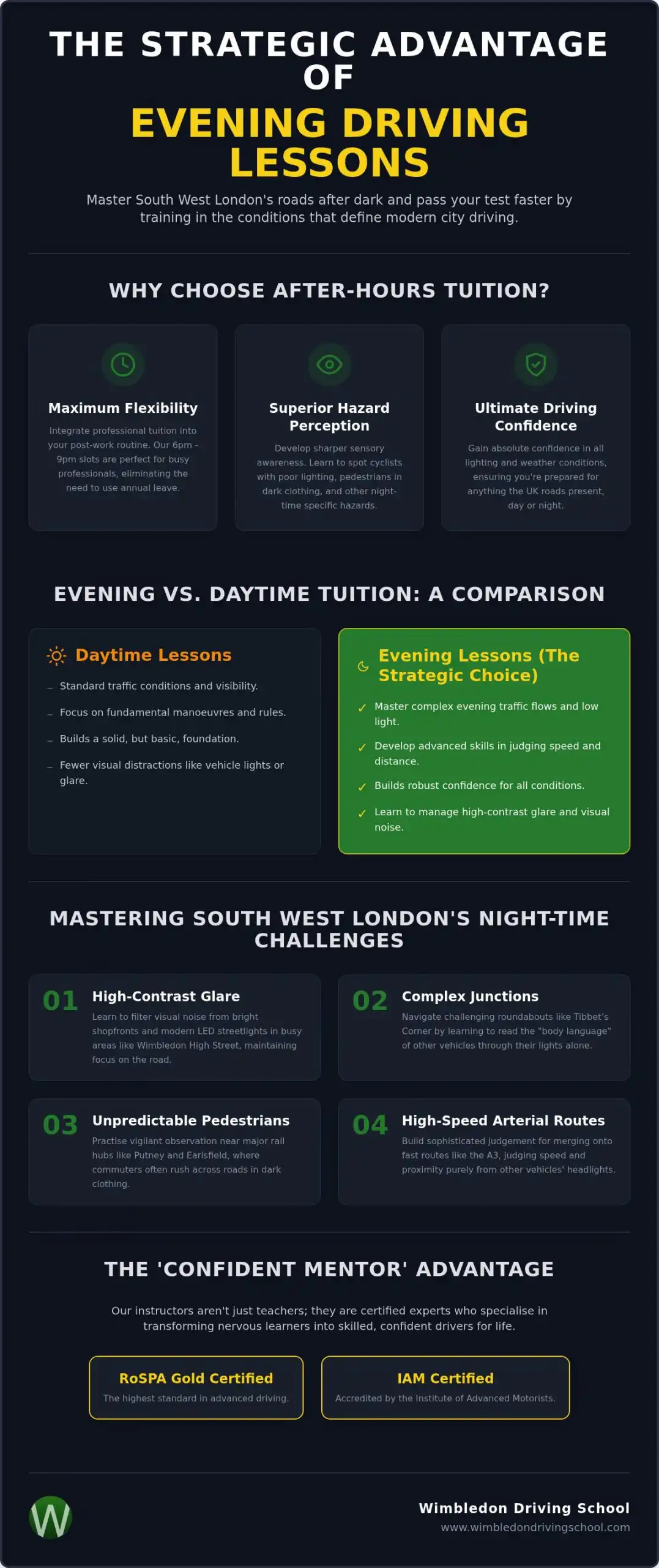 Mastering the Road After Dark: Evening Driving Lessons in South West London