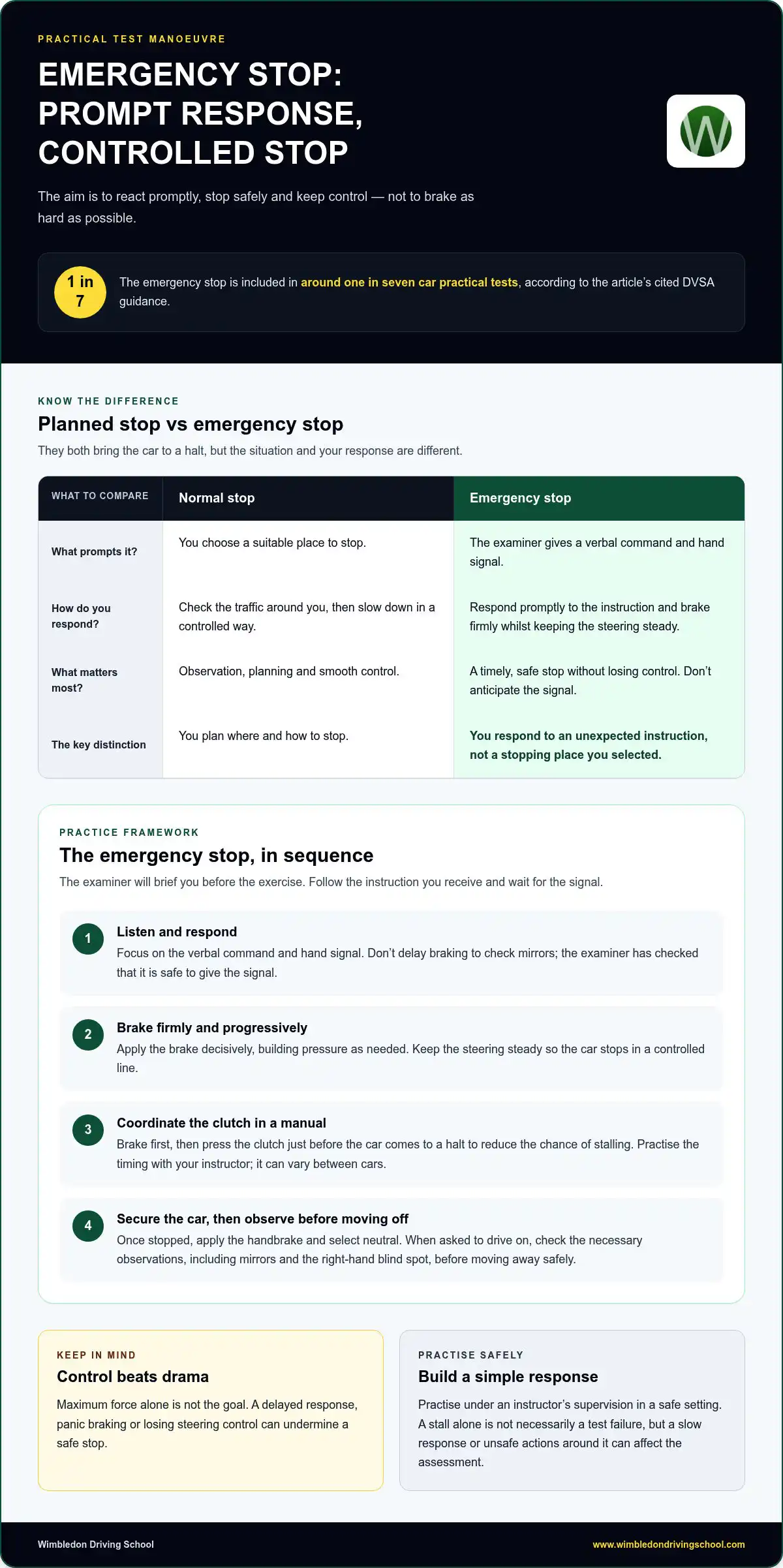 Emergency Stop Driving Test: What to Expect in 2026